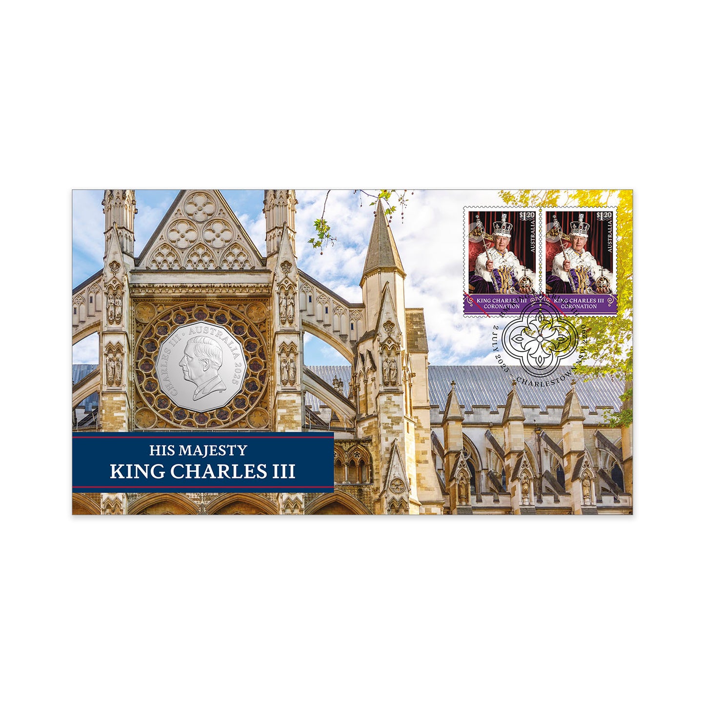 2025 PNC - His Majesty King Charles III 50c Postal Numismatic Cover