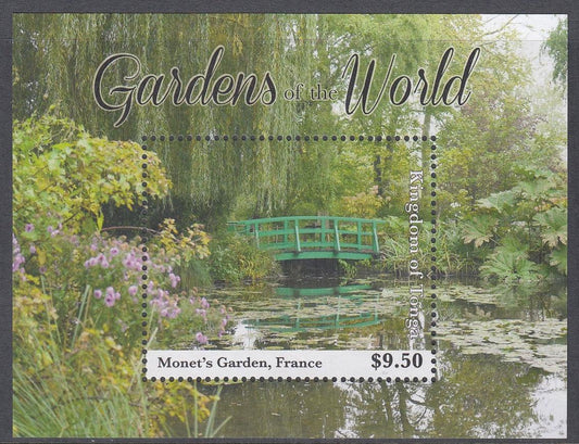 Tonga 2019 - $9.50 Gardens of the World Monet's Garden, France Miniature Sheet - Mint Unhinged - Loose Change Coins