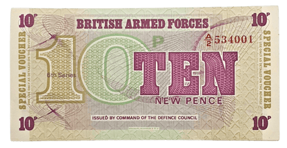 1972 British Armed Forces - 10 New Pence Banknote - 6th Series - Uncirculated - Pick #M45a - Loose Change Coins