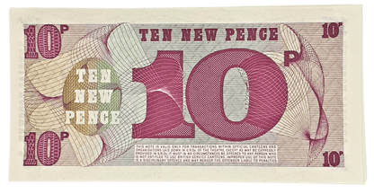 1972 British Armed Forces - 10 New Pence Banknote - 6th Series - Uncirculated - Pick #M45a - Loose Change Coins