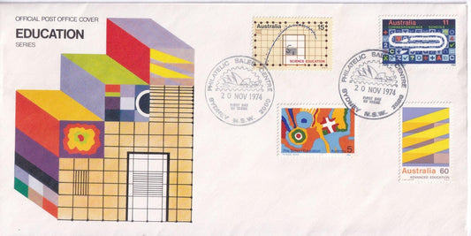 1974 Australian First Day Cover - Education Series - Cover #3 - Loose Change Coins