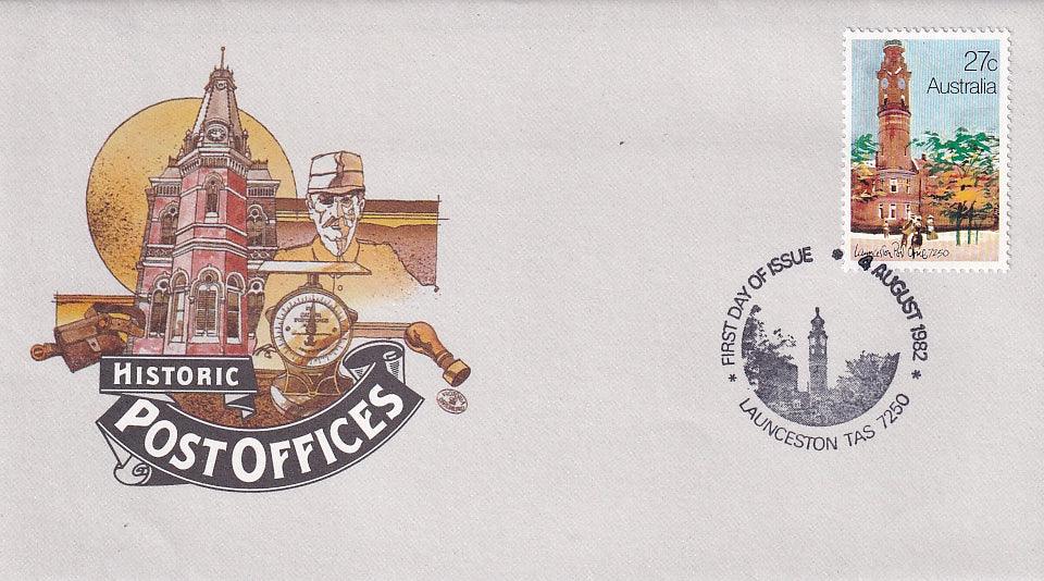 1982 Australian First Day Cover - Historic Post Offices - Launceston #1 - Loose Change Coins