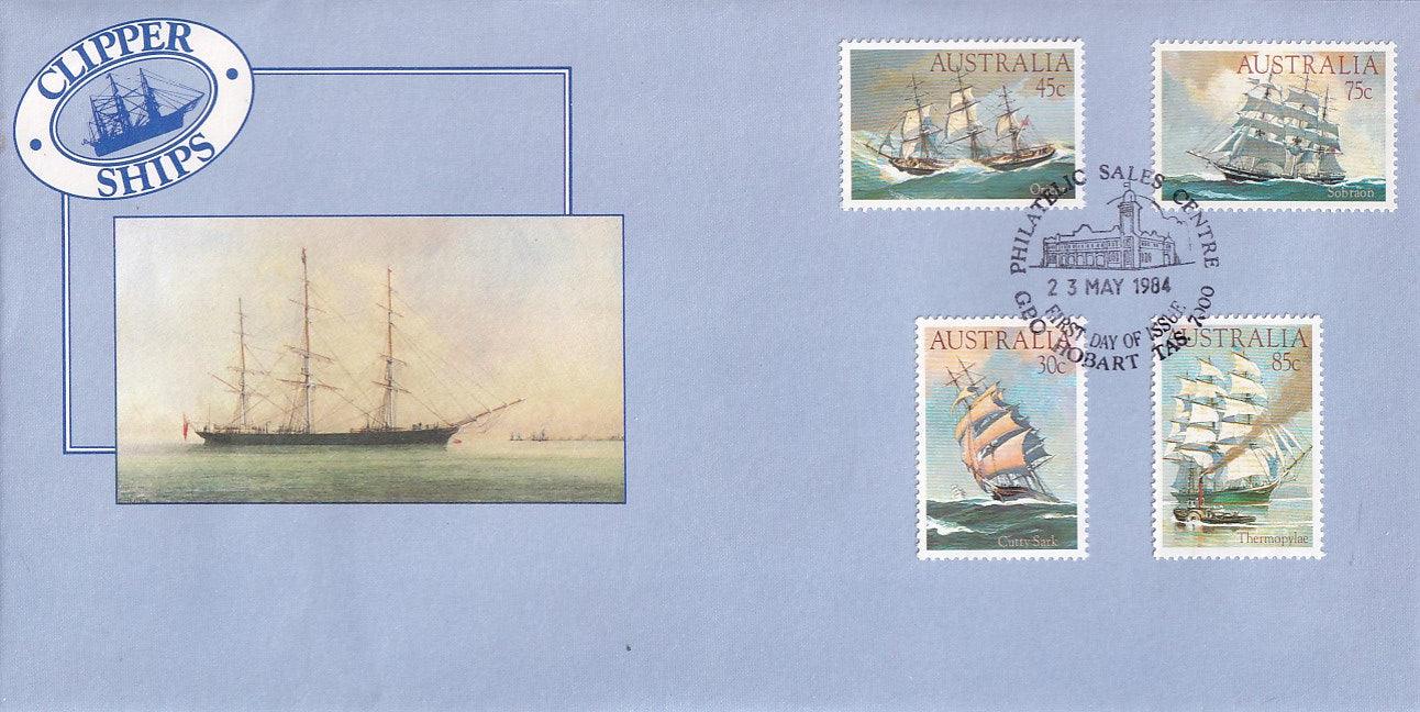 1984 Australian First Day Cover - Clipper Ships (4) - Loose Change Coins