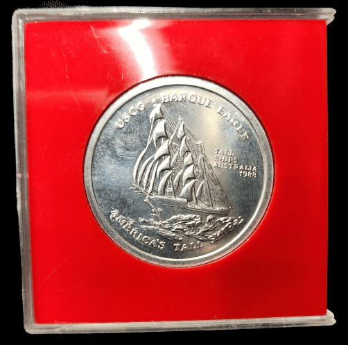 1988 Australian Bicentennial Commemorative Medal - USCG Barque Eagle - Loose Change Coins