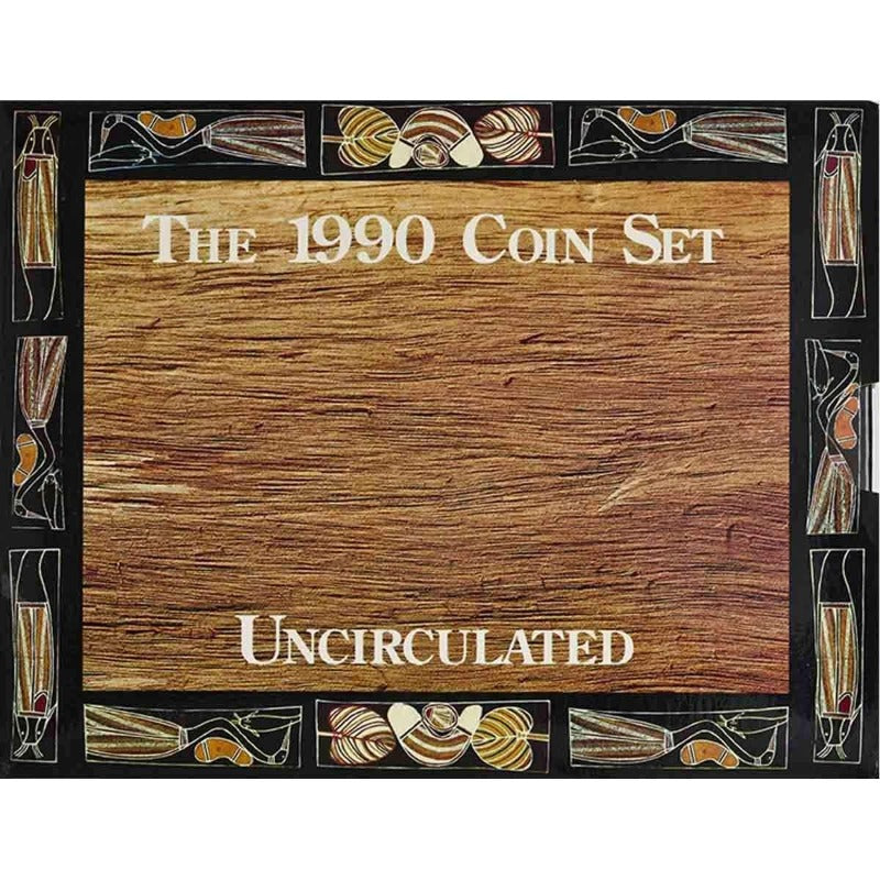 1990 Royal Australian Mint Uncirculated 8 Coin Set - Aboriginal Motif - Loose Change Coins