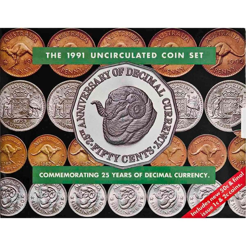 1991 Royal Australian Mint Uncirculated Coin Set 25th