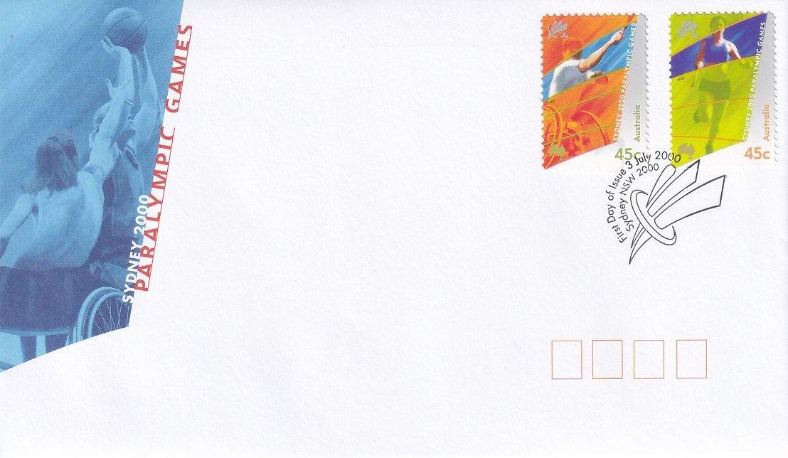 2000 Australian First Day Cover - Sydney Paralympic Games - Loose Change Coins