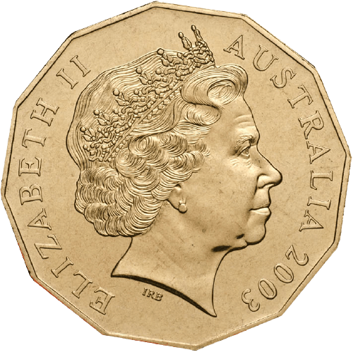 2003 PNC - QEII 50th anniversary of the Coronation - Golden Jubilee - First Bronze 50c Coin! - Loose Change Coins