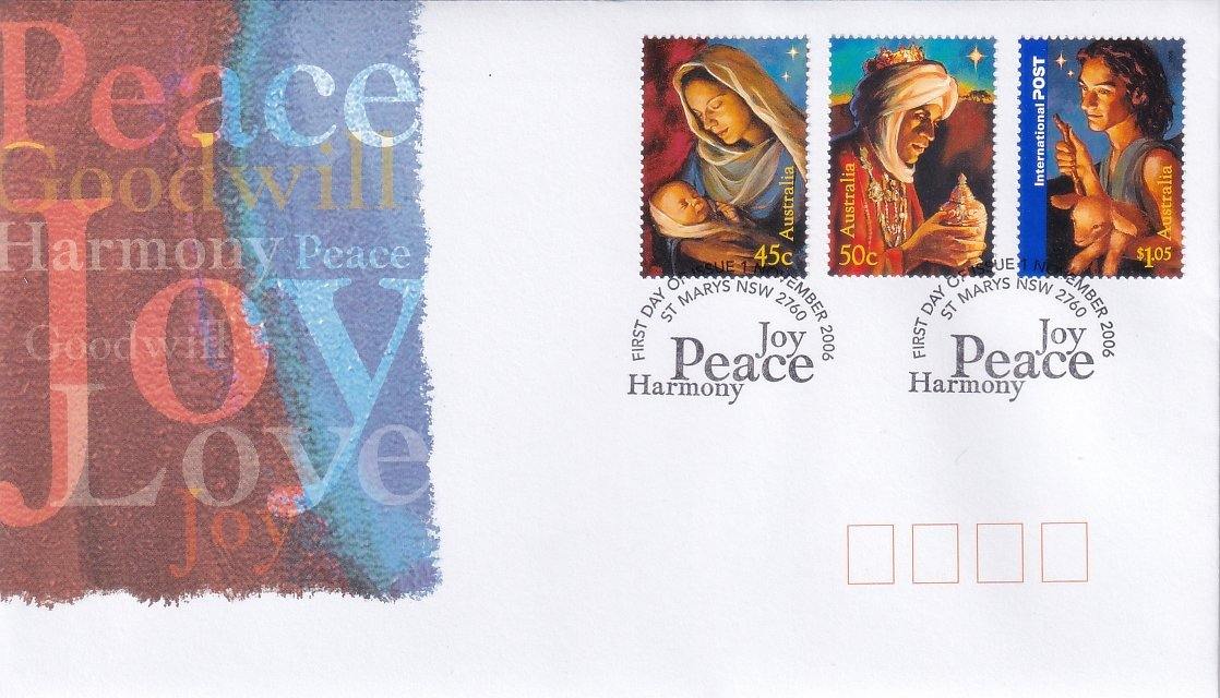 2006 Australian First Day Cover - Christmas 2006 Gummed FDC (3) - Loose Change Coins