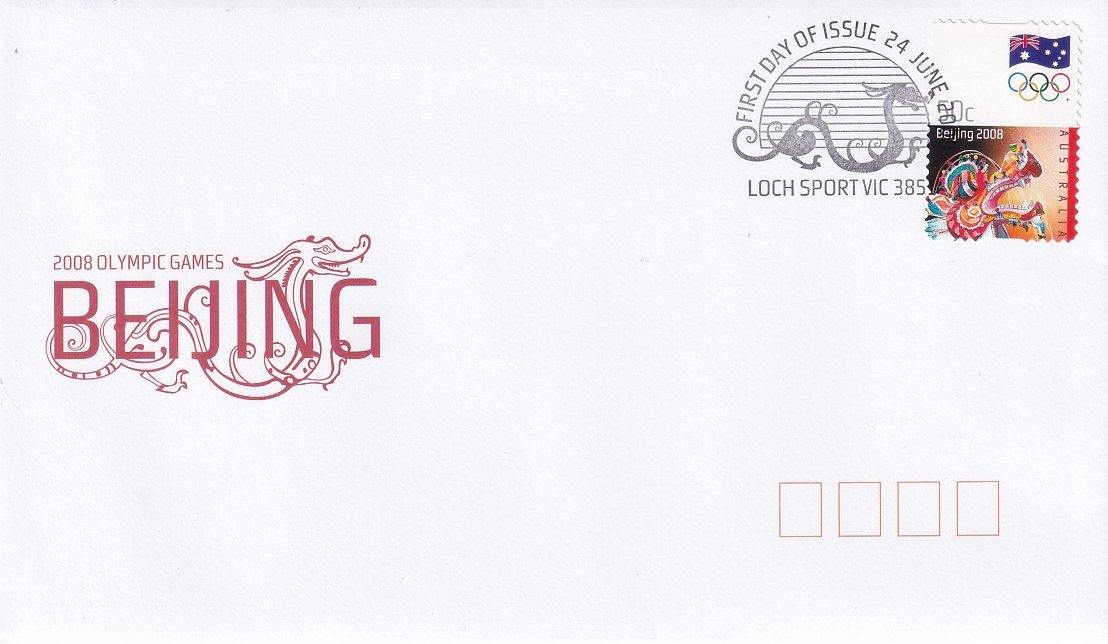 2008 Australian First Day Cover - 2008 Beijing Olympics S/A FDC - Loose Change Coins