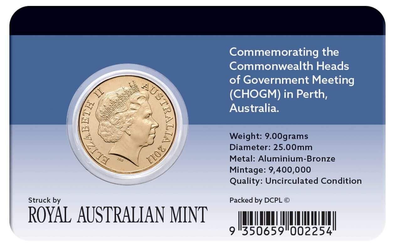 CHOGM 2011 $1 Al-Br Coin Pack - Loose Change Coins