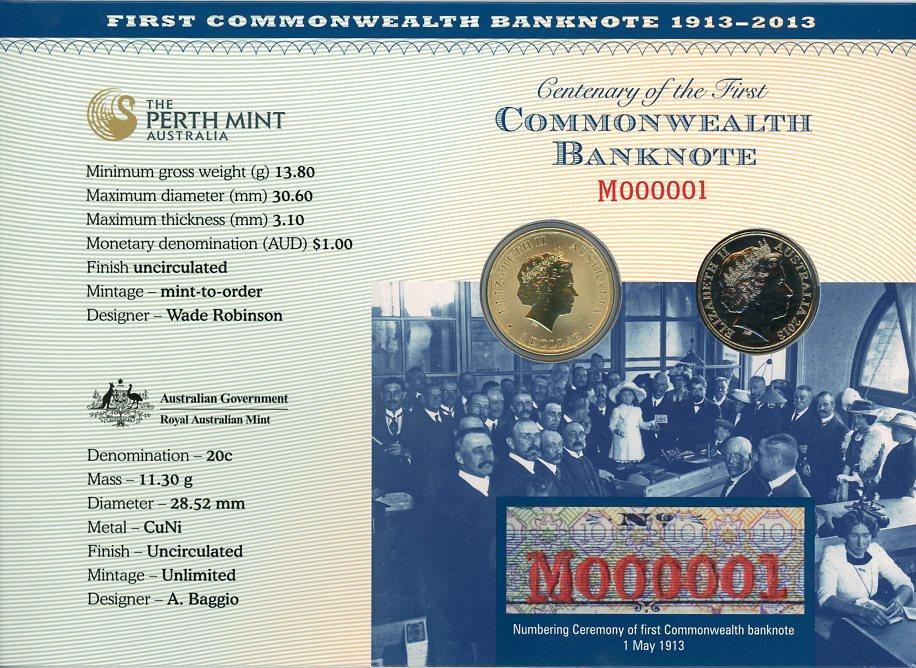2013 PNC - Centenary of the First Commonwealth Banknote - Loose Change Coins