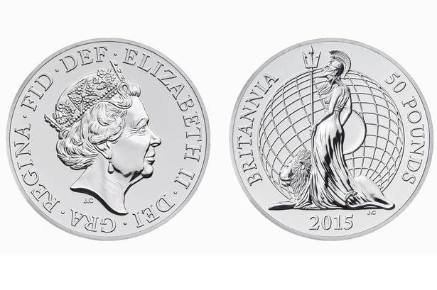 2015 U. K - £50/50 Pound Britannia - Fine Silver Coin - Loose Change Coins