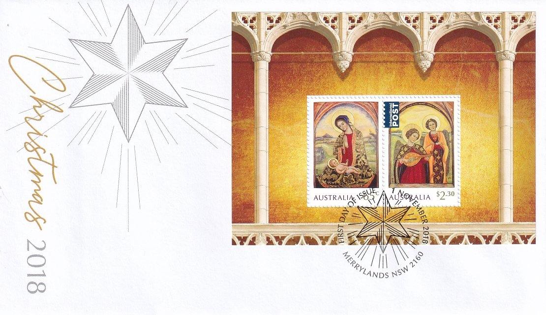 2018 Australian First Day Cover - Christmas 2018 Traditional Issue Miniature Sheet - Loose Change Coins