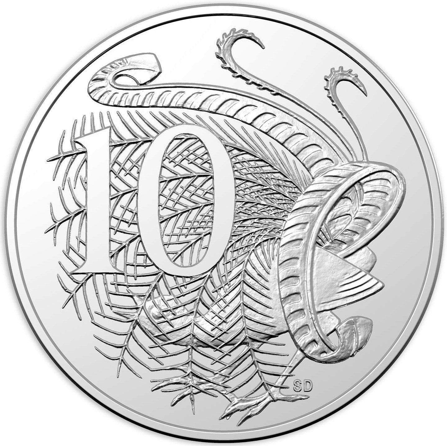 2019 Australian 10 Cent Coin - Jody Clark Obverse - 3.9 Million Minted - Uncirculated from Security Bag - Loose Change Coins