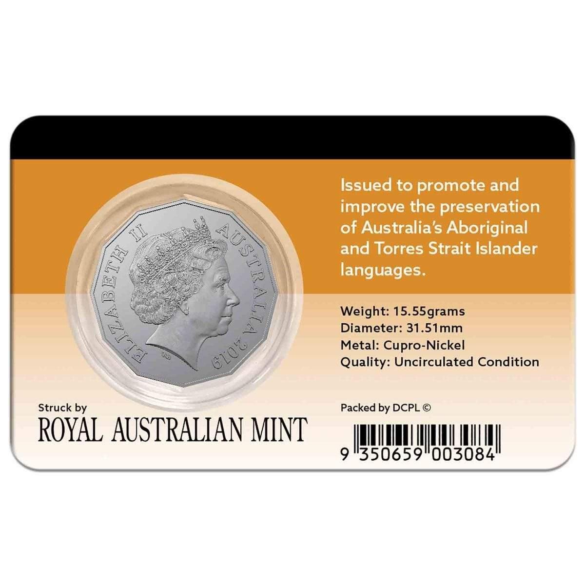 2019 Australian Fifty Cent Coin - International Year of Indigenous Languages Coin Pack - Loose Change Coins