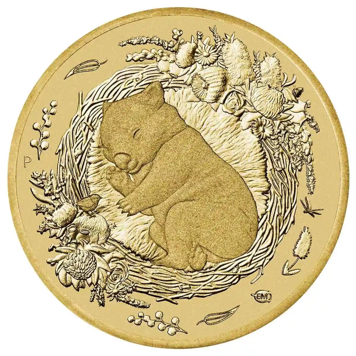 2021 Dreaming Down Under Wombat $1 Coin and Stamp Cover - Loose Change Coins