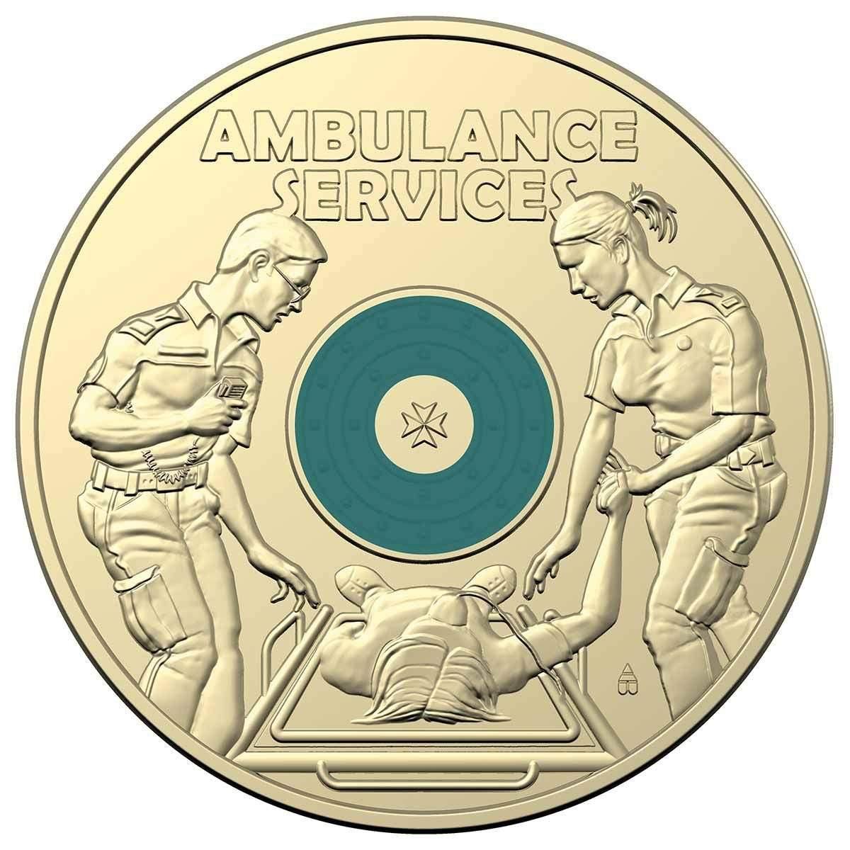 2021 Australian $2 Coin - Australian Ambulance Services - Uncirculated from Mint Roll - Loose Change Coins