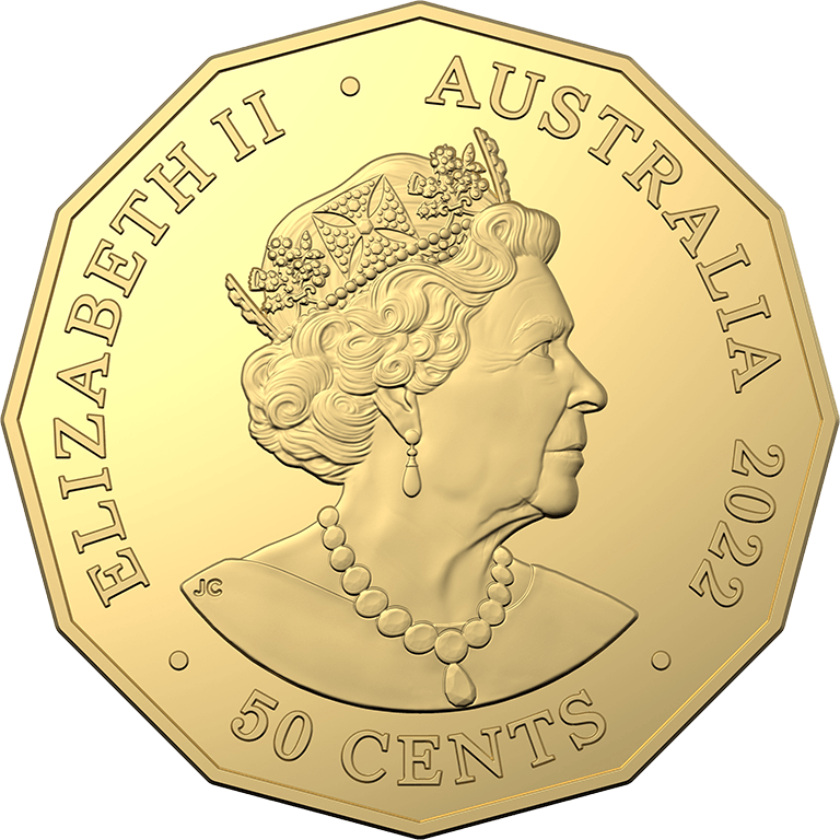 2022 50c CuNi Gold Plated UNC Coin - Commonwealth Games - In Stock - Loose Change Coins