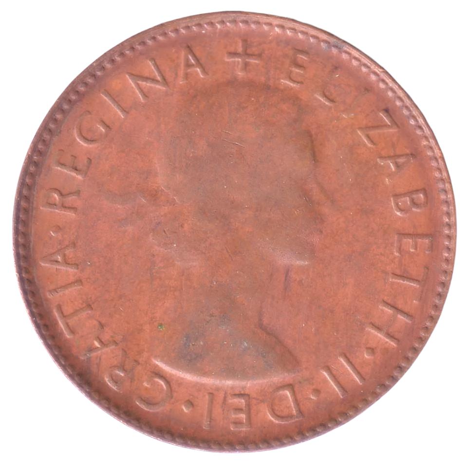 1953 Australian Half Penny - Very Good - relatively common for period #1 - Loose Change Coins