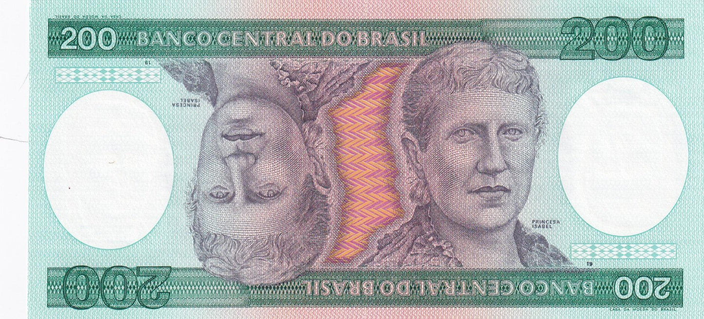 Brazil p199b: 200 Cruzeiros from 1984 - Loose Change Coins