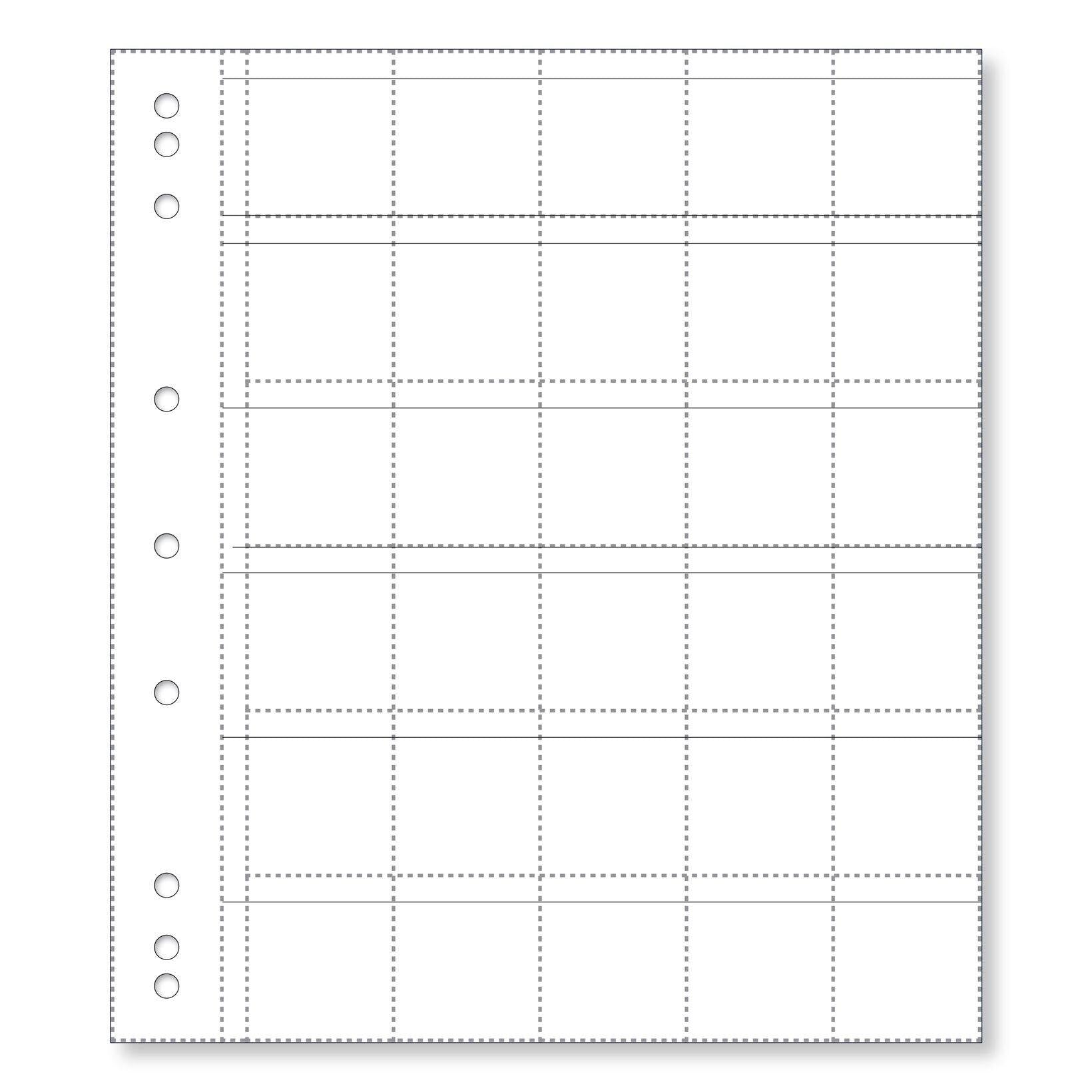 Renniks Coin Album Plastic Refill Pages, 30 Pockets, Pack 10 - Loose Change Coins