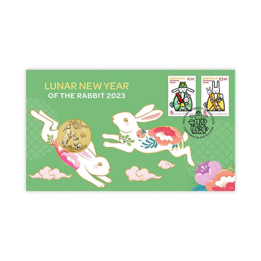Year of the Rabbit 2023 Perth Mint Postal Numismatic Cover - Loose Change Coins