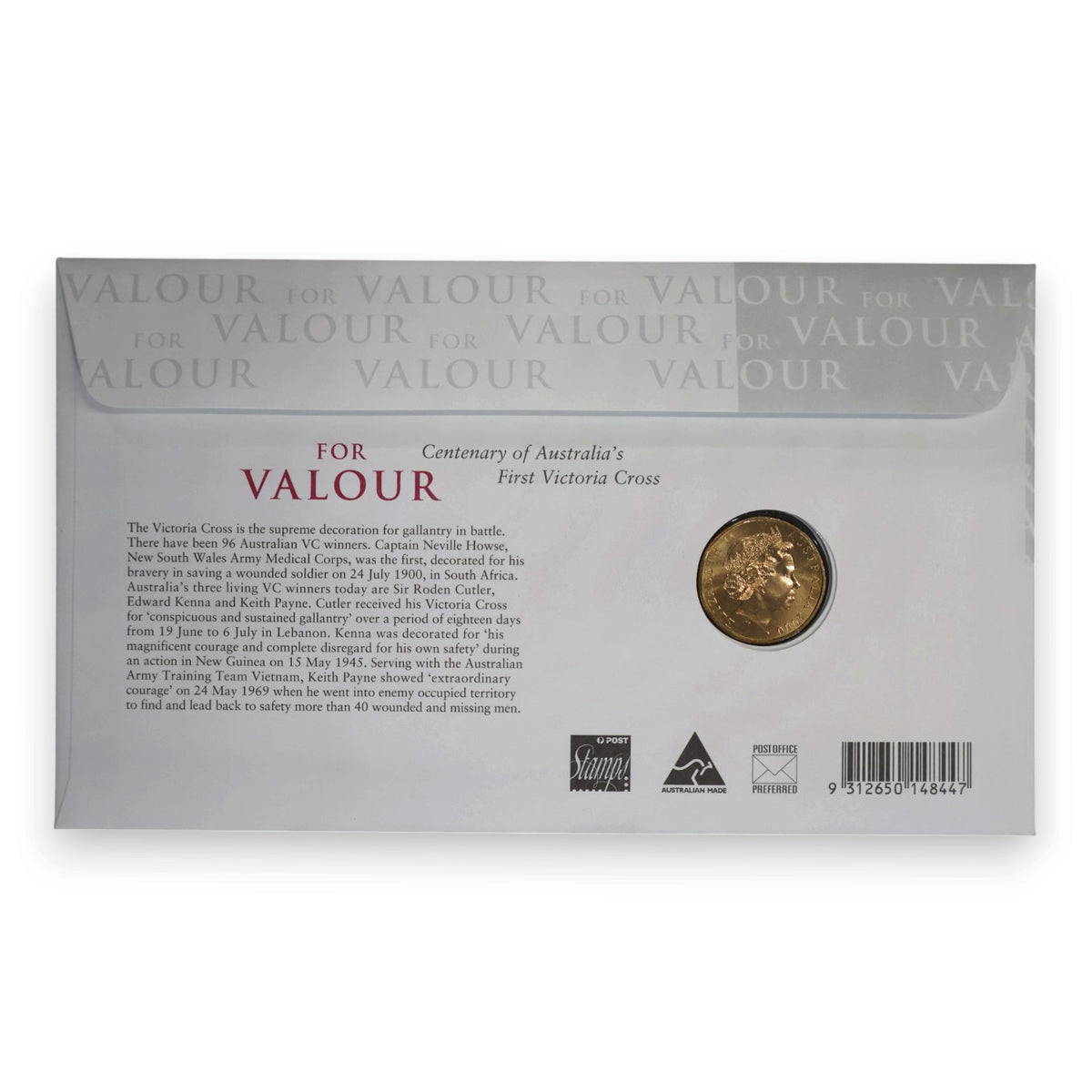 2000 PNC - For Valour - Australia's First Victoria Cross