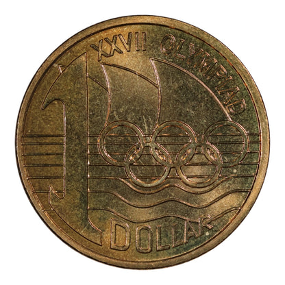 2000 $1 Coin - OLYMPHILEX Edge Lettered Coin - Sydney and Canberra Varieties Available