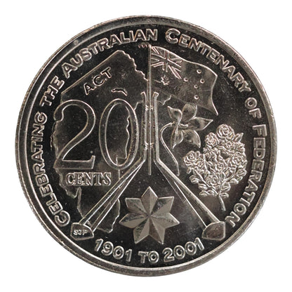 2001 20c Coin - Centenary of Federation - Australian Capital Territory - Uncirculated
