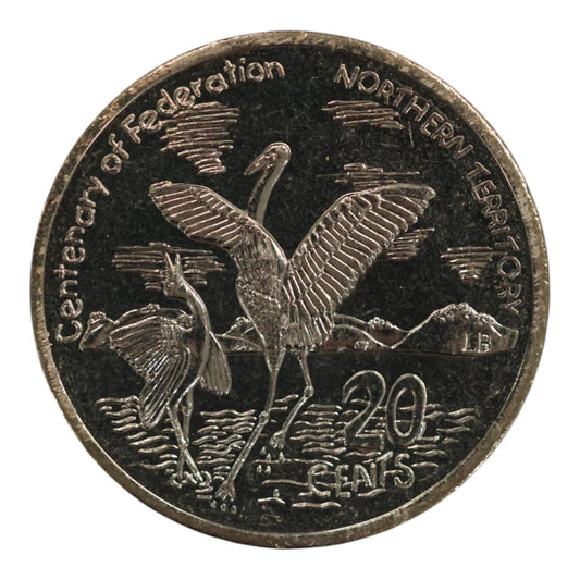 2001 20c Coin - Centenary of Federation - Northern Territory - Uncirculated