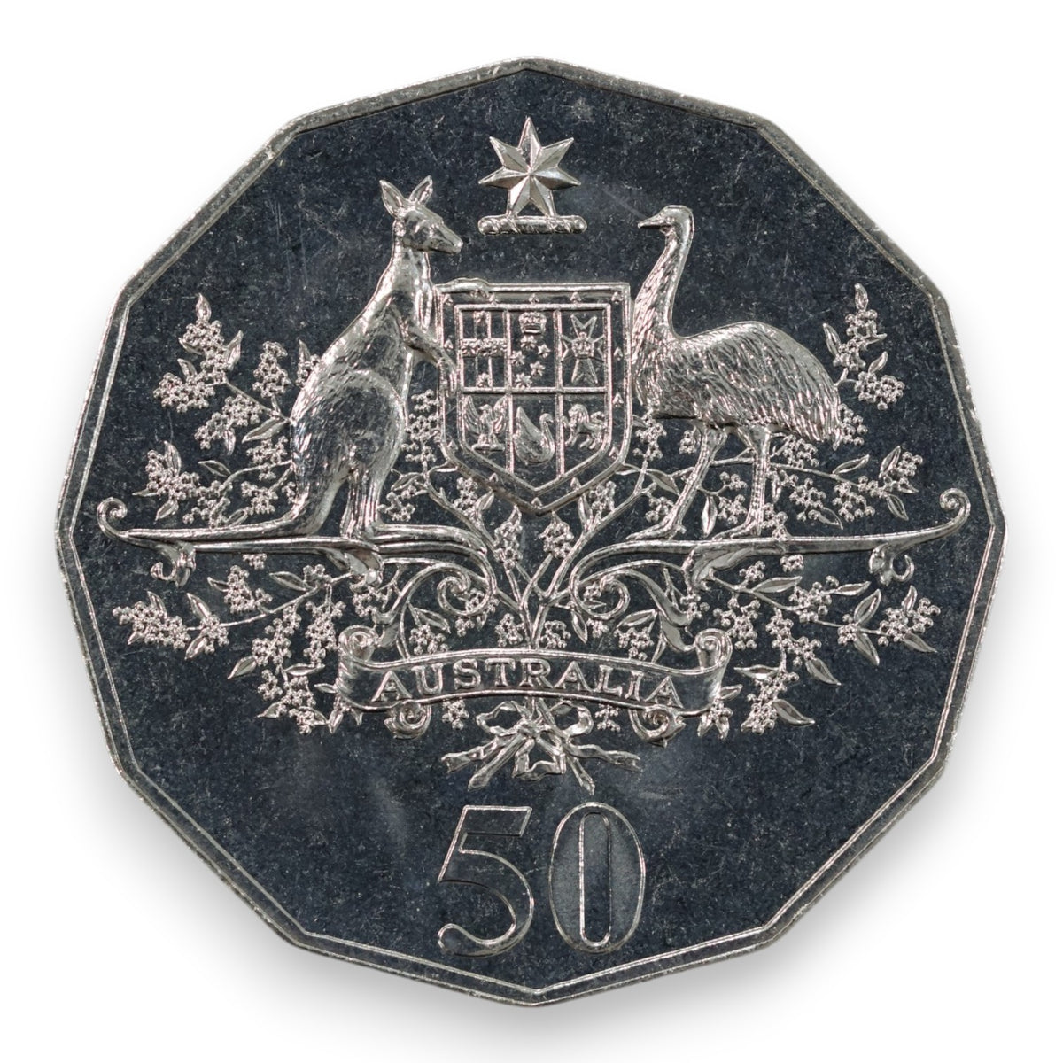 2001 50c Coin - Centenary of Federation - Federal Coat of Arms - Uncirculated