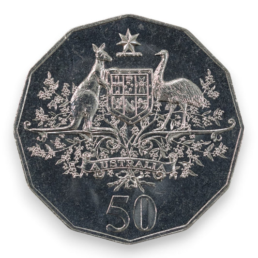 2001 50c Coin - Centenary of Federation - Federal Coat of Arms - Uncirculated