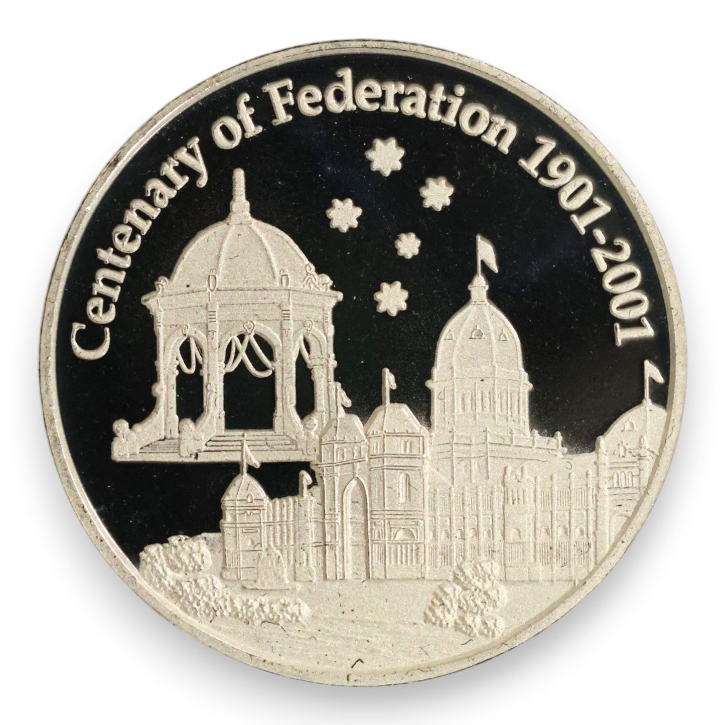 2001 1 oz Fine Silver Proof Medallion – Centenary of Federation (Sherwood Commemoratives)