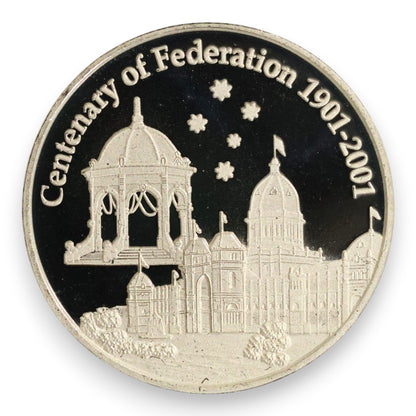 2001 1 oz Fine Silver Proof Medallion – Centenary of Federation (Sherwood Commemoratives)