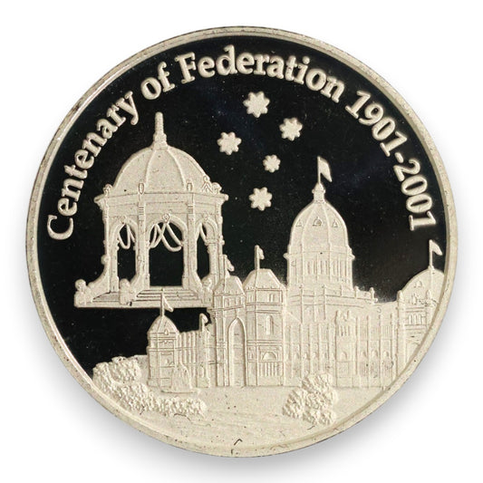 2001 1 oz Fine Silver Proof Medallion – Centenary of Federation (Sherwood Commemoratives)