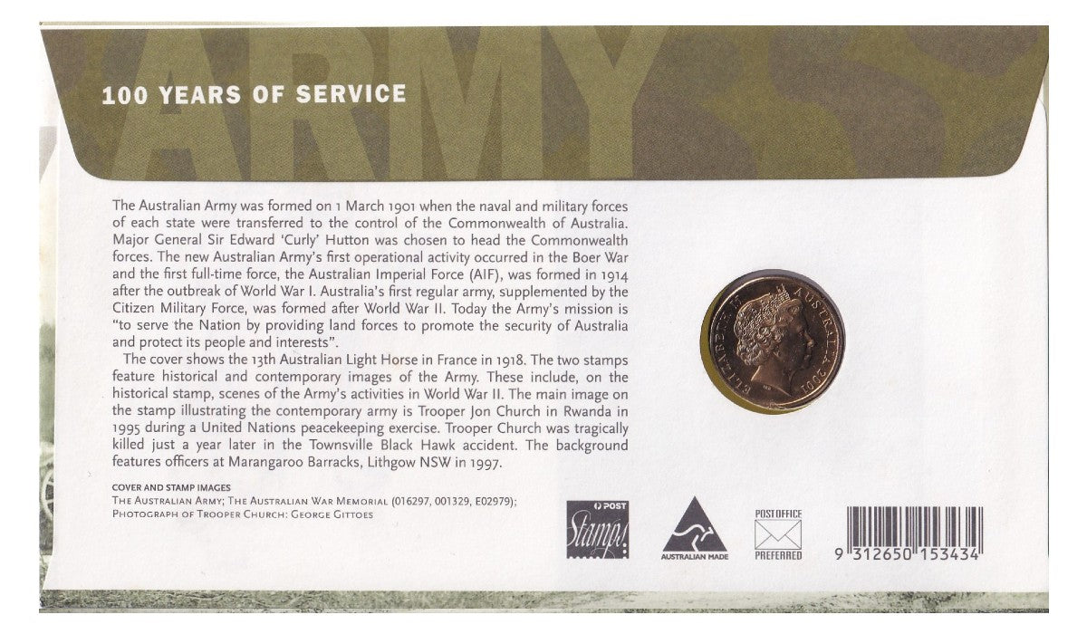 2001 PNC - 100 Years of Service - Centenary of the Army