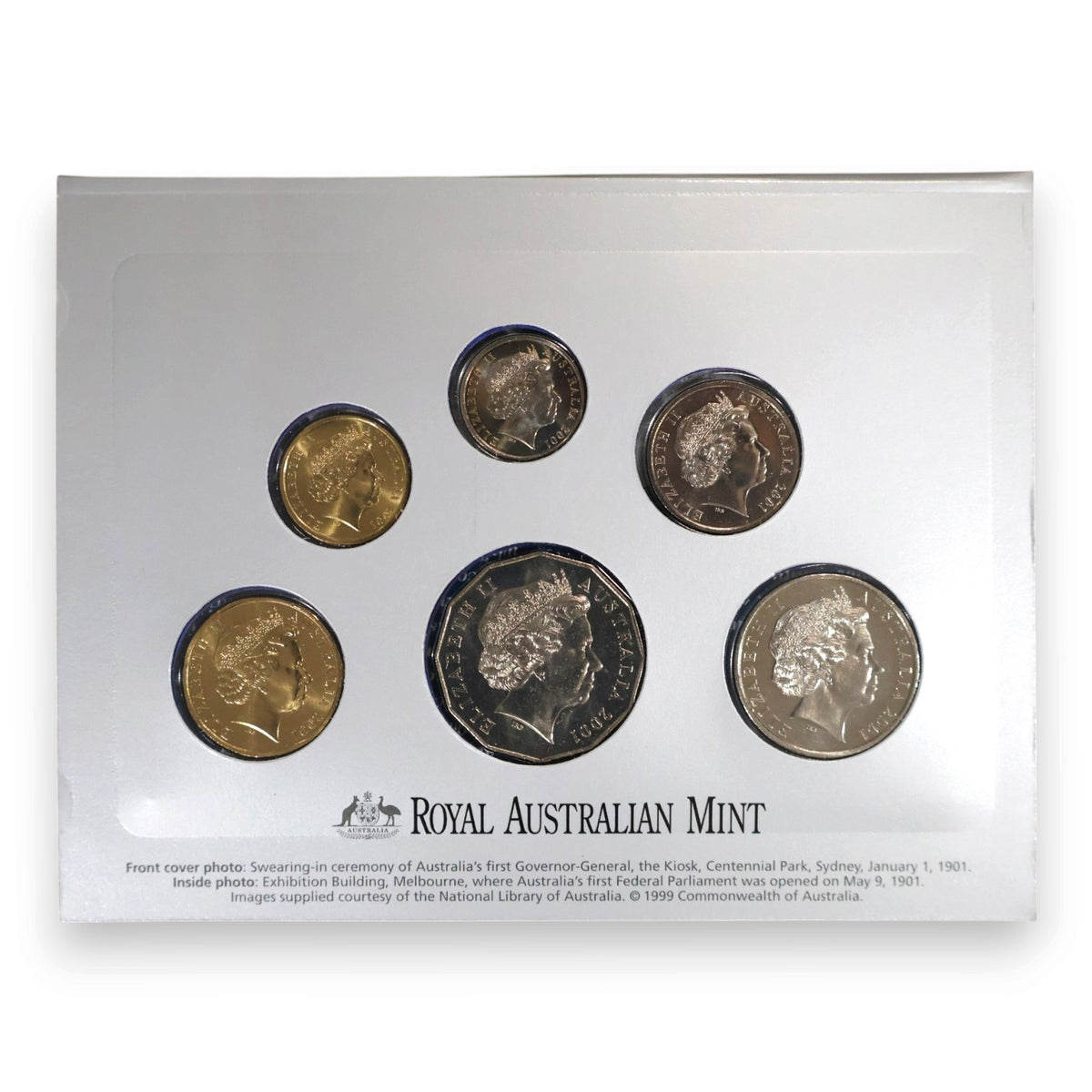 2001 Royal Australian Mint Uncirculated Coin Set - The Centenary of Federation
