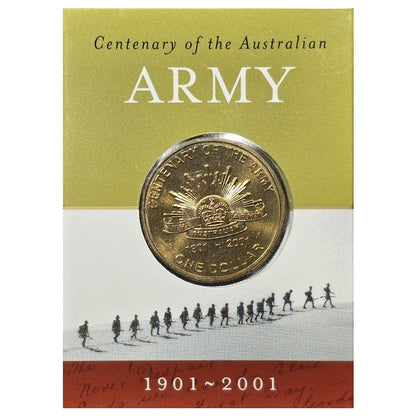 2001 $1 Coin - Centenary of Army 'S' Mintmark