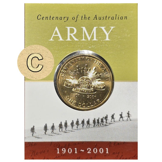 2001 $1 Coin - Centenary of Army 'C' Mintmark