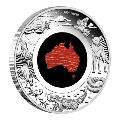 2025 Great Southern Land 1oz Silver Proof Snakeskin Jasper Coin