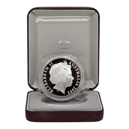 2002 $1 Coin - Silver Kangaroo - 1oz Silver Proof Coin