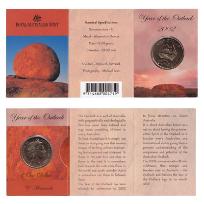 2002 $1 Coin - Year of the Outback - Multiple Mintmarks Available