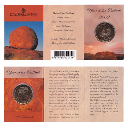 2002 $1 Coin - Year of the Outback - Multiple Mintmarks Available