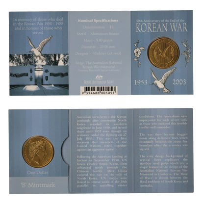2003 $1 Coin - 50th Anniversary of the End of the Korean War