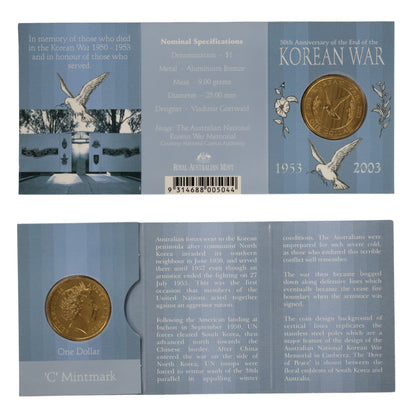 2003 $1 Coin - 50th Anniversary of the End of the Korean War