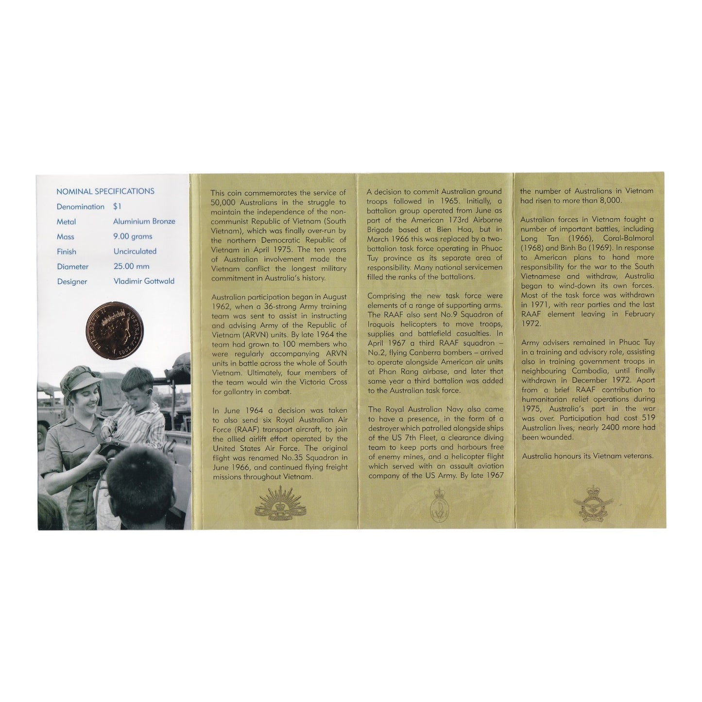 2003 $1 Coin - 30th Anniversary of Australia's Vietnam Forces