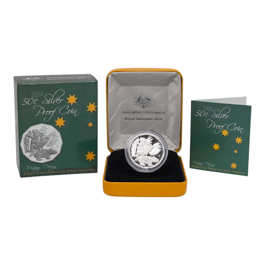2004 50c Coin - Student Design Native Fauna - Silver Proof