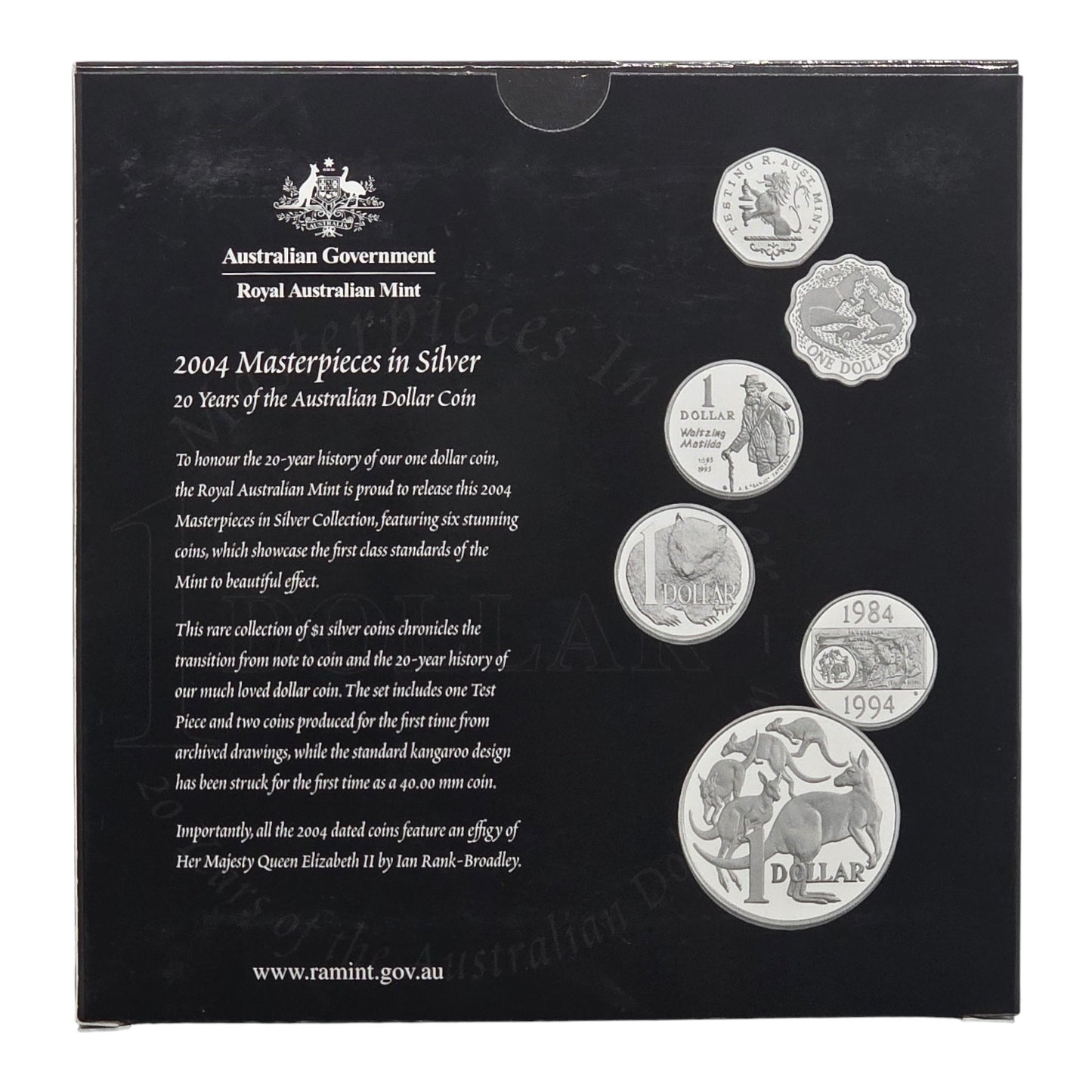2004 Masterpieces in Silver - 20 Years of the Australian Dollar Coin