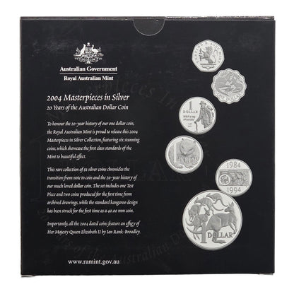 2004 Masterpieces in Silver - 20 Years of the Australian Dollar Coin